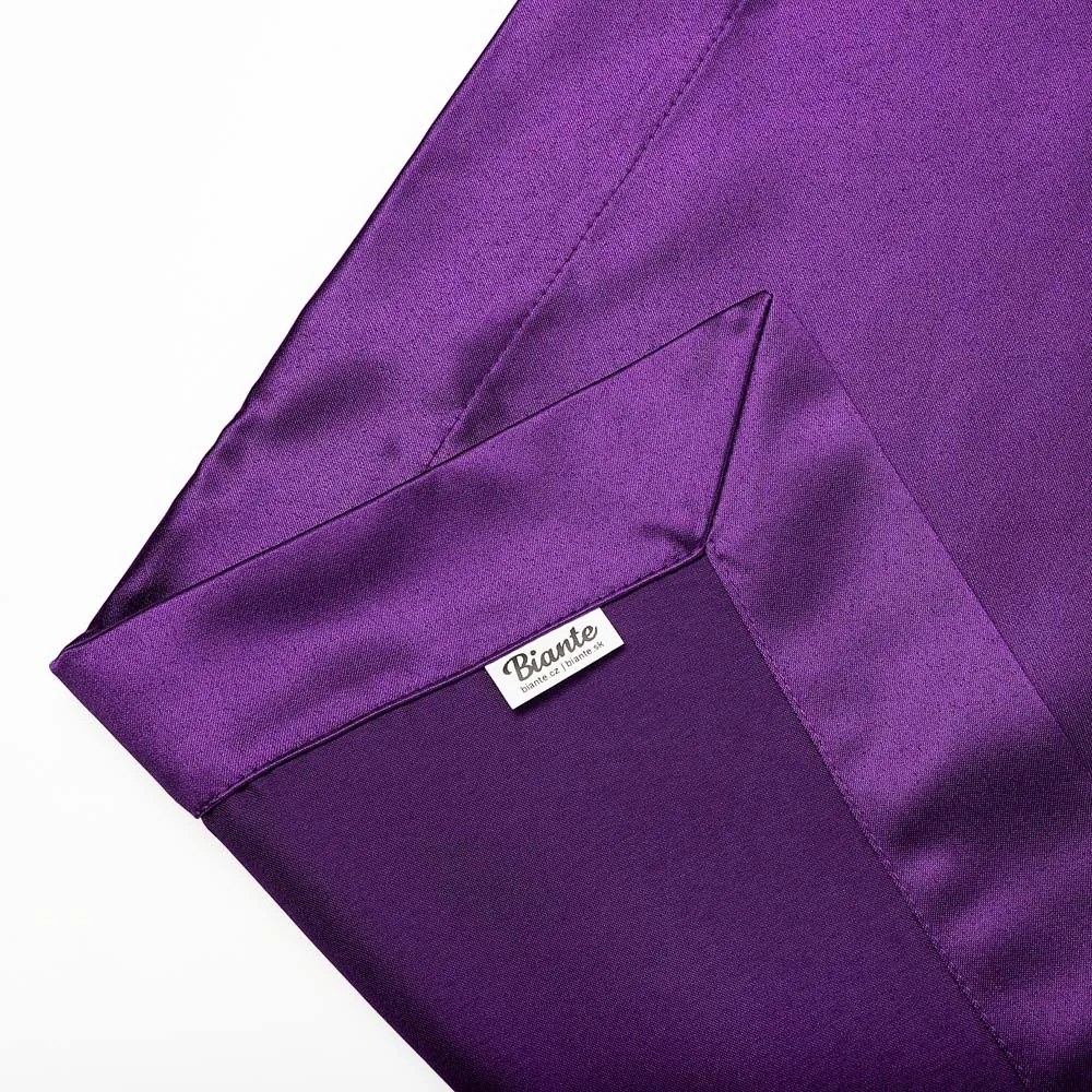 Biante Saténový prehoz/behúň na posteľ Satén LUX-044 Žiarivo fialový 50x200 cm