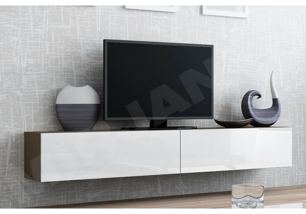 TV skrinka Zigo 180, Farby: biela / biely lesk