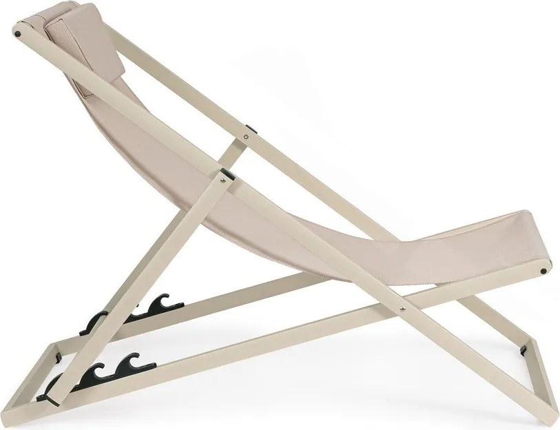 Béžové kovové záhradné ležadlo Taylor – Bizzotto