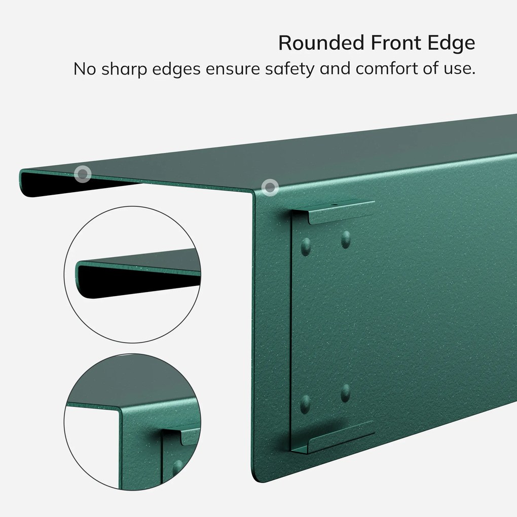Poličky na stenu JOANNE 400 mm, Modern: fľašková zelená