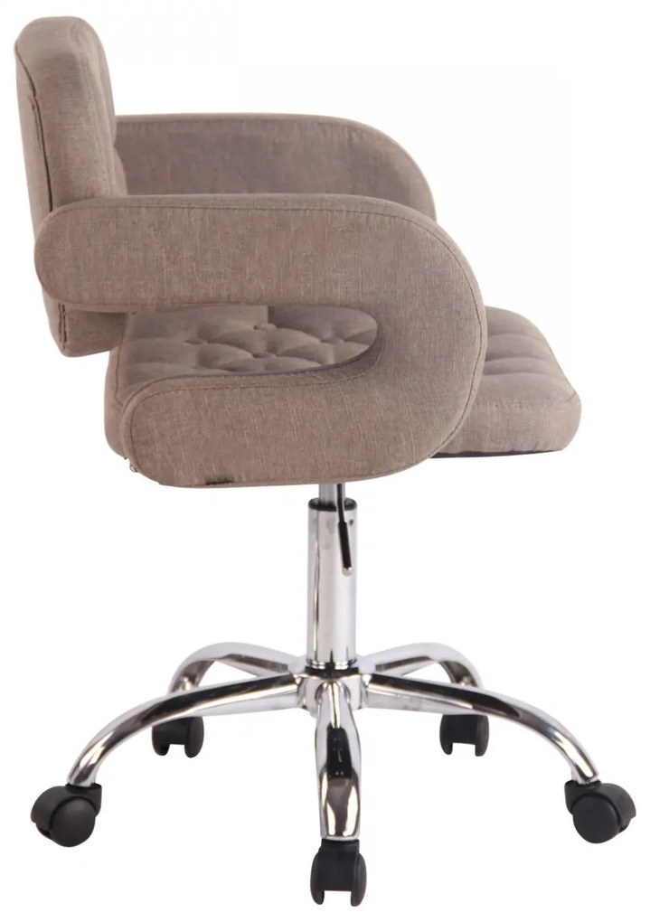 Design-Shop Pracovná stolička Dublin - látka - Sivo hnedá (Taupe)