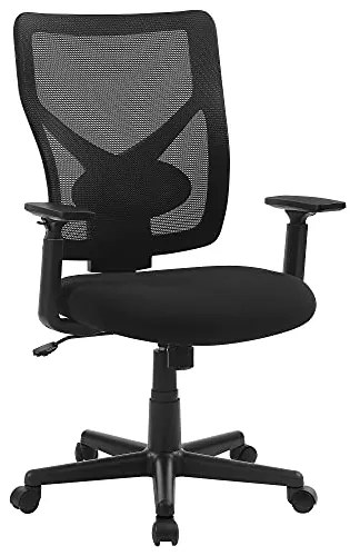 Kancelárska stolička, ergonomická, 100,5-112,5x64cm, čierna