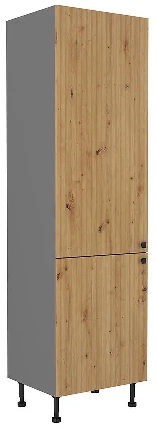 Kuchynská skrinka AVA dub artisan/antracitová 60lo-215 2f