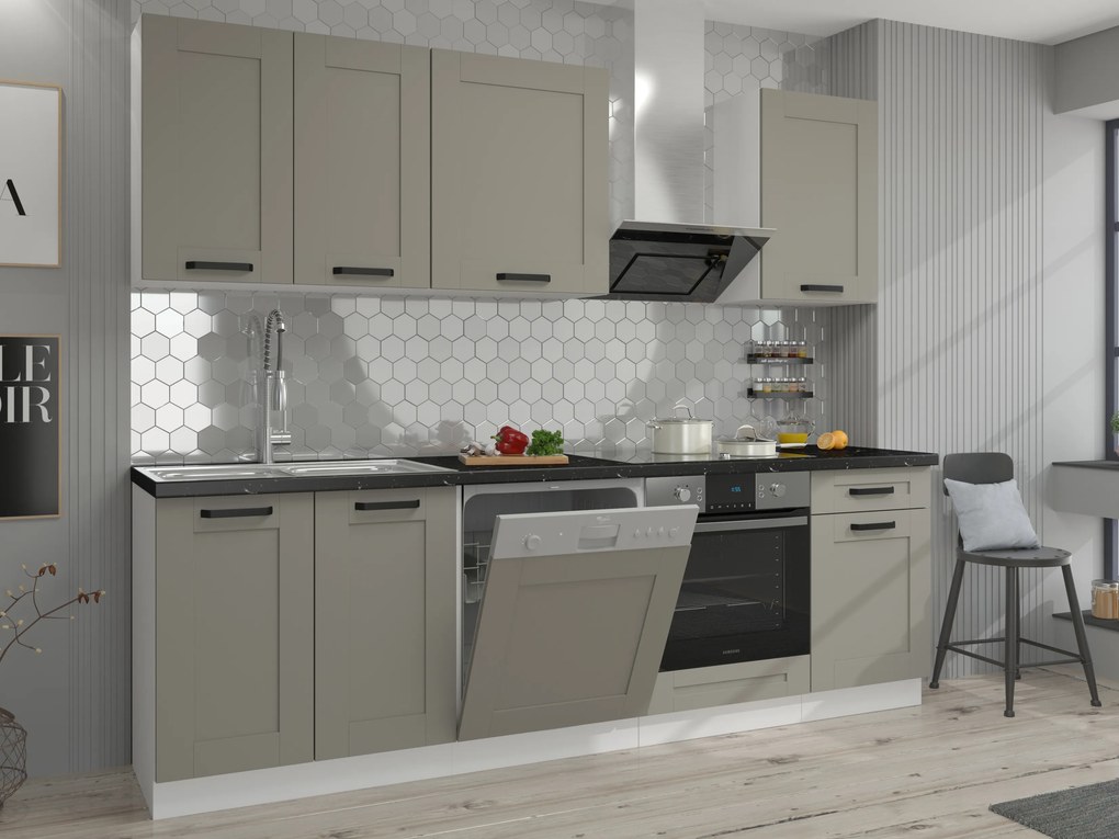 Dolná kuchynská skrinka Lucid 105 ND 1F BB (claygrey + biela). Akcia -6%. Vlastná spoľahlivá doprava až k Vám domov. 1045436