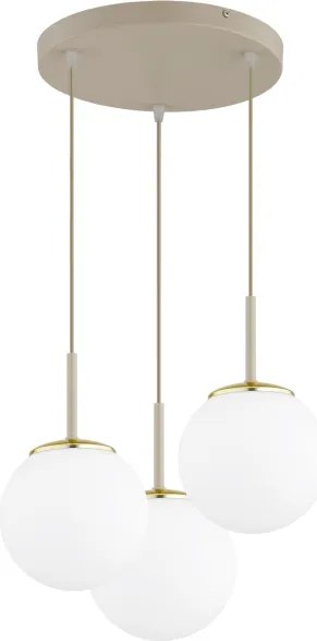 Brilagi - Závesný luster na lanku MILO ECRU 3xE27/60W/230V béžová/zlatá