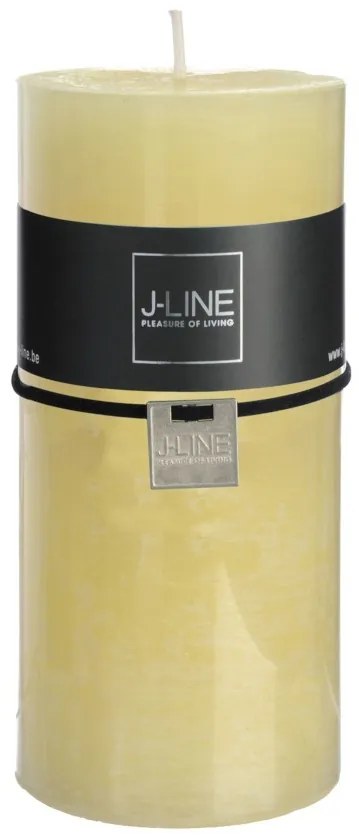 Žltá sviečka valec L Yellow - Ø 7 * 15 cm / 72H