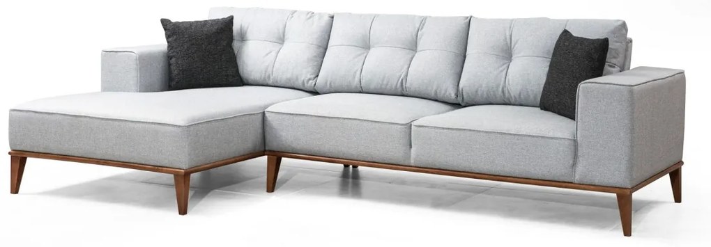 Rohová pohovka Monata sivá ľavá