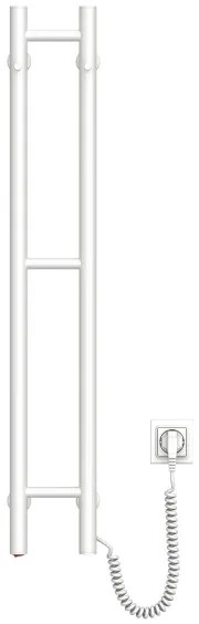 Elektrický sušiak na uteráky SILOUETTE 187W/230V 101,1 cm IP44 biela pravá zaokrúhlený