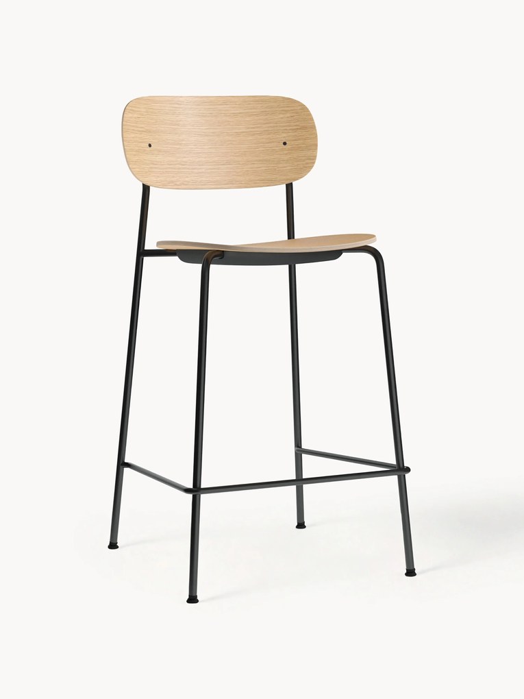 Barová stolička z kovu a dreva Co