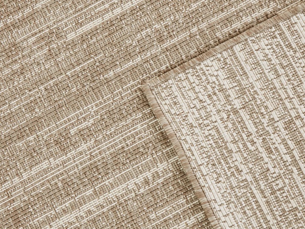 ELLE Decoration, Kusový koberec Gemini 105548 Linen z kolekcie Elle – na von aj na doma, 80x350, béžová, chodba / predsieň