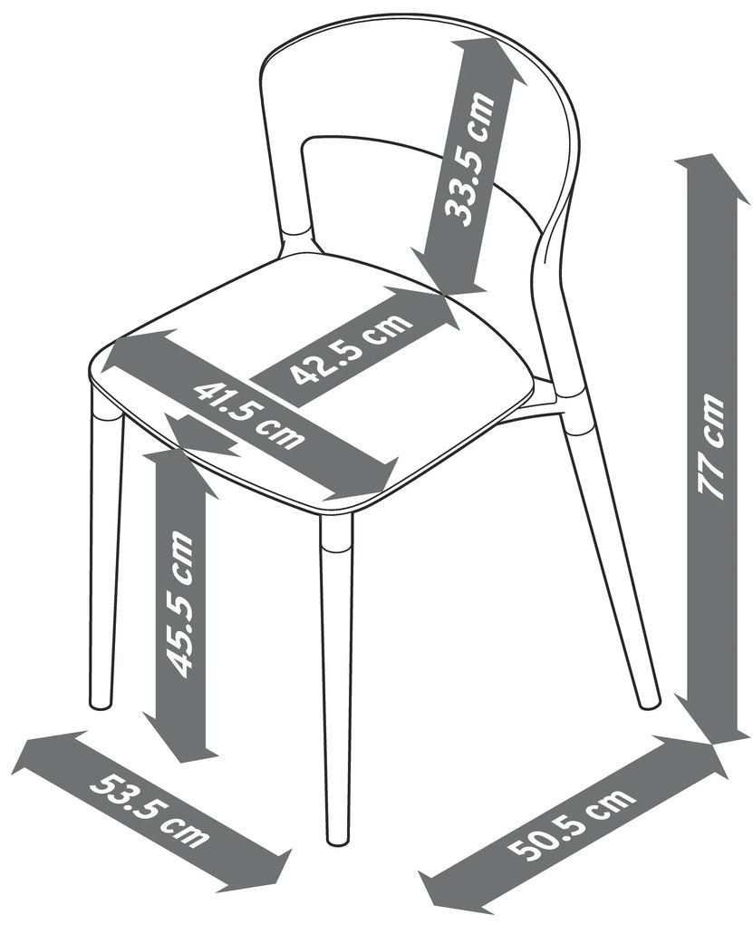 2 plastové stoličky