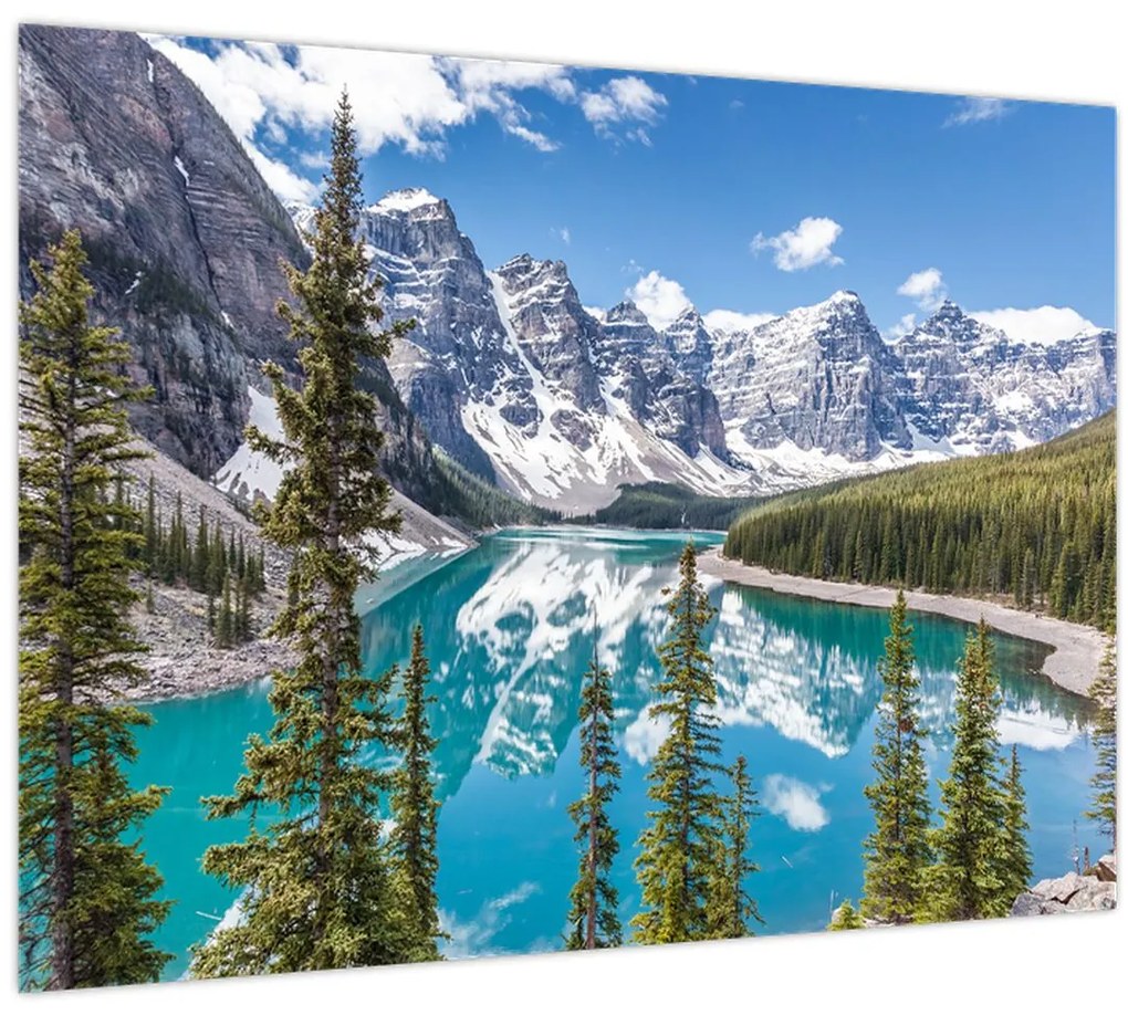 Sklenený obraz - Národný park Banff (70x50 cm)