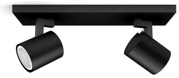 Philips - LED Stmievateľné bodové svietidlo Hue RUNNER 2xGU10/4,2W/230V + DO čierna