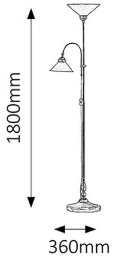 Rabalux Stojacia lampa Marian max. 1x 60W/E27/230V/IP20 - bronz