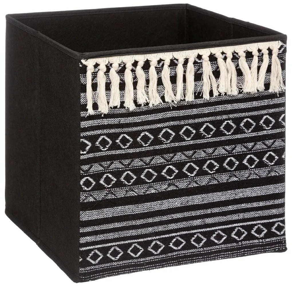 Úložný box Tassel, 31x31x31 cm, čierna