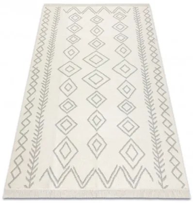 Koberec TWIN 23000 Boho,  romby sivý / krémový