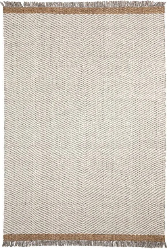 Krémový ručne tkaný vlnený koberec 160x230 cm Brina – Kave Home