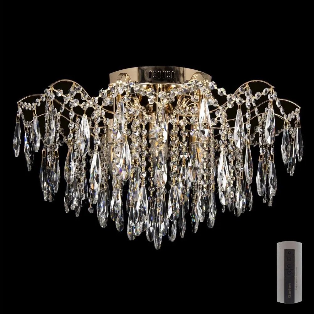 LED Krištáľové stropné svietidlo 6xE27/60W/230V + 6xLED/3W