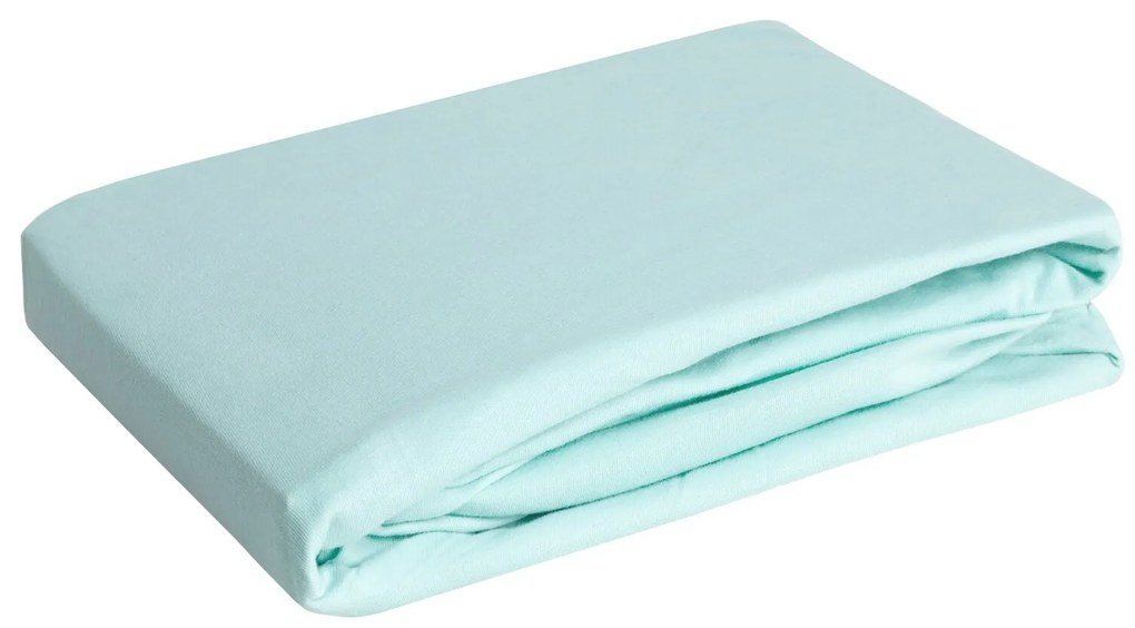 JERSEY PRESTIERADLO 120X200 CM, VÝŠKA 25 CM MENTOLOVÉ