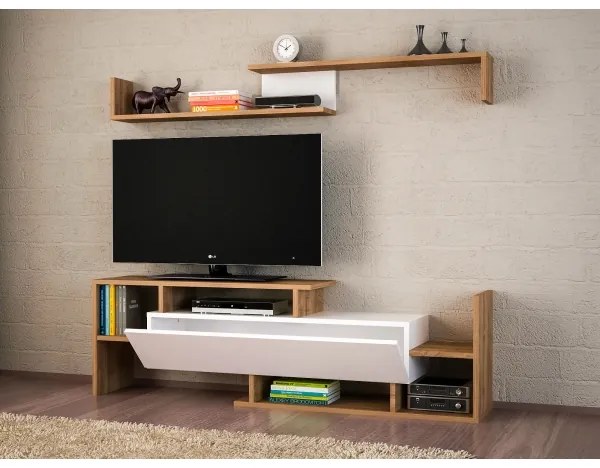 Obývacia stena DREAM hnedá/biela