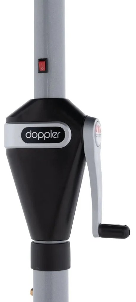 Doppler ACTIVE 3 m - naklápací záhradný slnečník s LED osvetlením, 100 % polyester