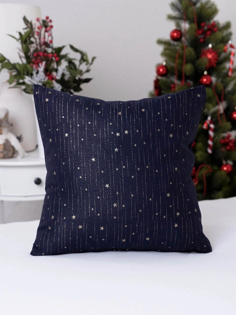 Lurexová Vianočná obliečka na vankúš Trblietavá elegancia - 40 × 40 cm