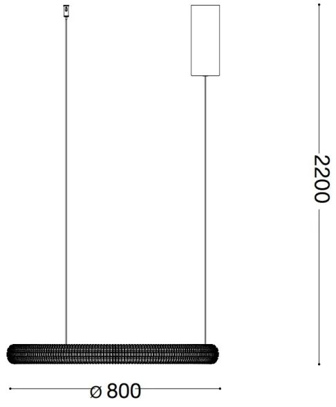 Ideal Lux - LED Luster na lanku MIRACLE LED/45W/230V pr. 80 cm CRI 90 matný chróm