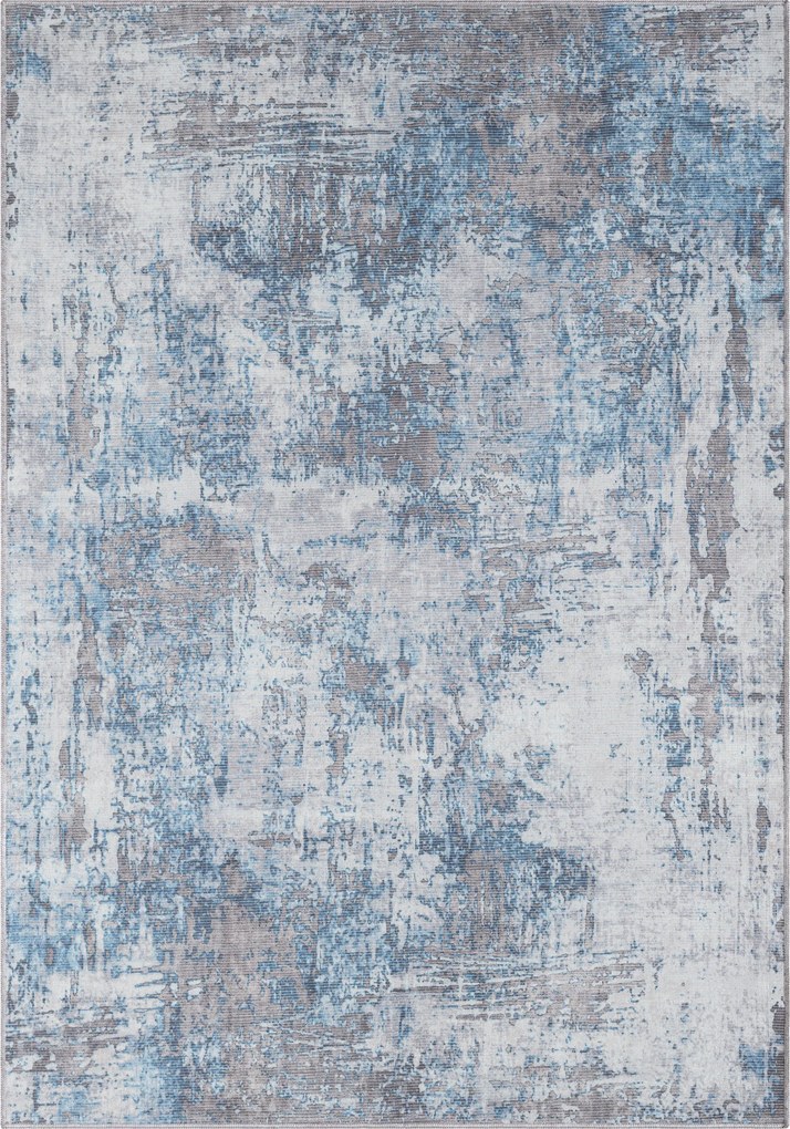 Kusový koberec Avery blau/grau – na von aj na doma, 160x230, modrá, chodba / predsieň, My Flair