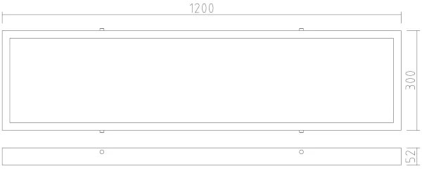 APLED - LED Prisadený panel LONG LED/40W/230V 4000K 120x30cm IP41 biela