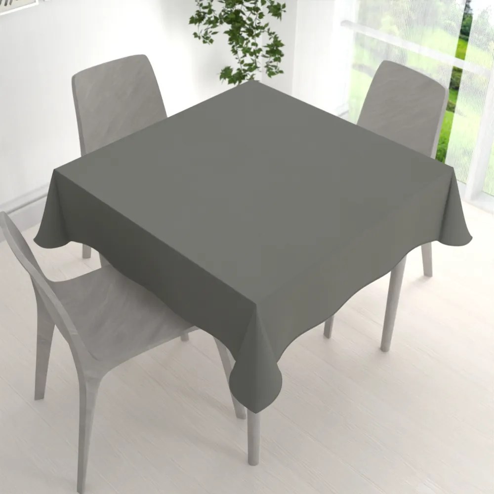 Biante Teflónový štvorcový obrus - Paris TF-124 Tmavo sivý 140x140 cm