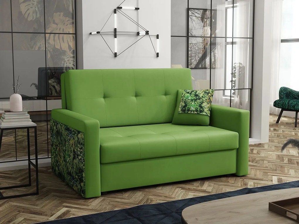 Rozkladacia pohovka Carivia Mel II (limetková + zelená) (s úl. priestorom). Vlastná spoľahlivá doprava až k Vám domov. 1121999