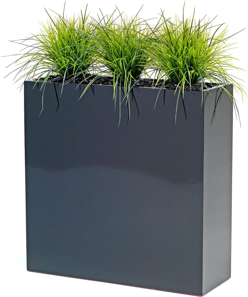 Umelé rastliny: 3 trsy trávy, 1200 mm, v čiernom kvetináči | BIANO
