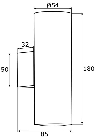 Argon 0912 - Nástenné svietidlo MITOS 2xGU10/5W/230V chróm