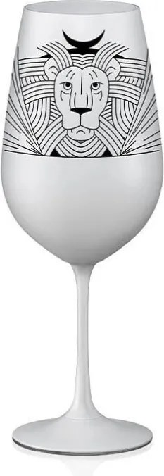 Crystalex pohár Zverokruhy Lev biela 550 ml