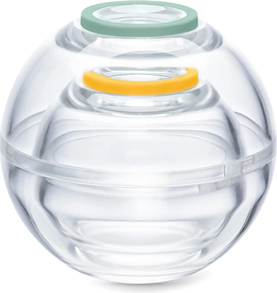 2 guľaté nádobky na uchovávanie potravín