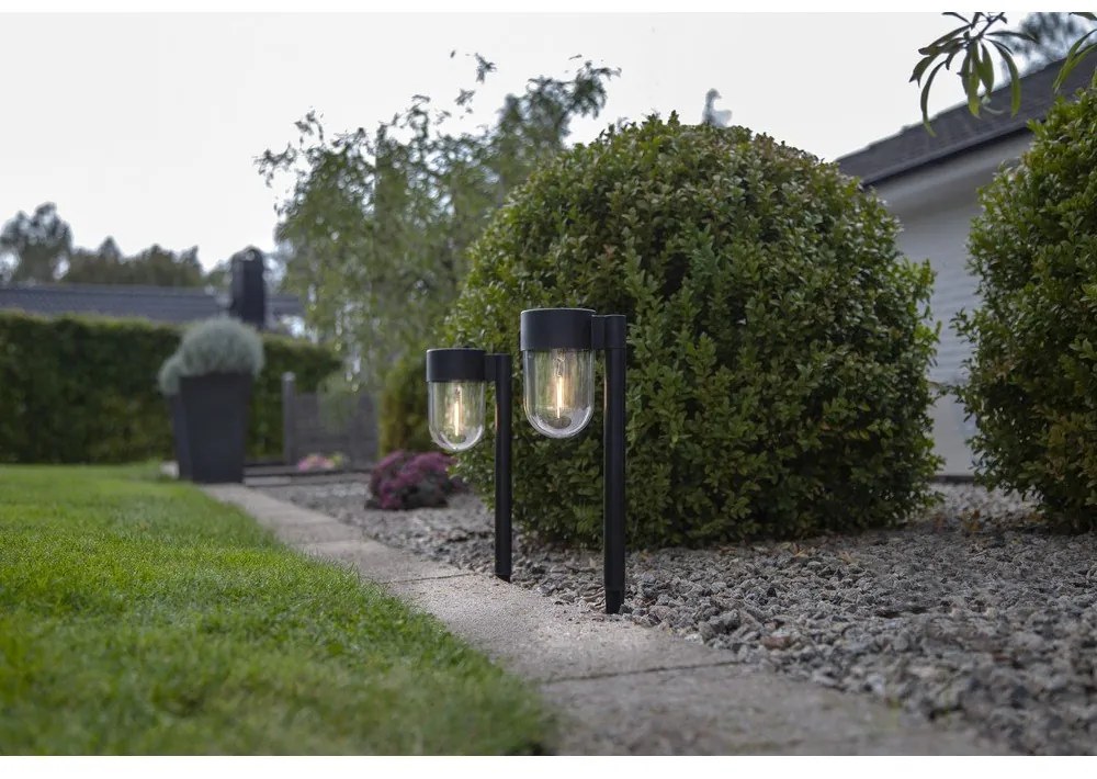 Súprava 2 vonkajších solárnych LED svietidiel Star Trading Cupolai, výška 30 cm