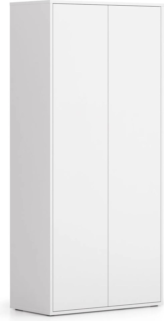 Spisová skriňa BLOCK, 800 x 400 x 1748 mm, biela