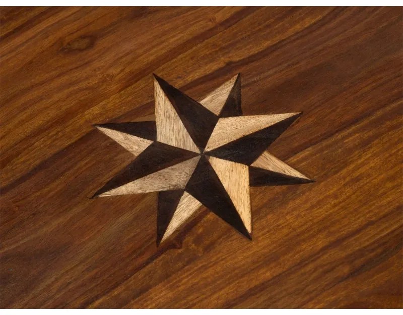furniture-nabytek.cz - Masívny konferenčný stolík Merlin II z palisandra, lakovaný, hnedý – 69×39×36 cm