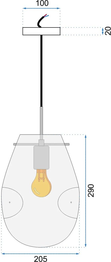 Toolight - Škandidávske závesné svietidlo APP329-1CP, strieborná, OSW-00329