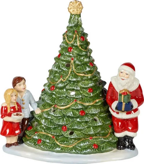 Svietnik, Santa pri stromčeku 23 cm Christmas Toys