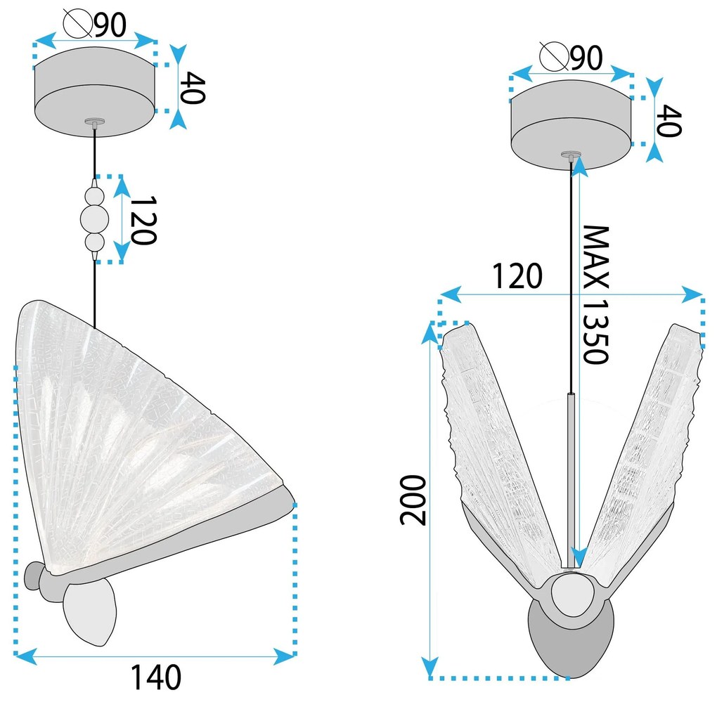 Toolight Toolight, LED závesné svietidlo 5W, 3000K, 1000lm, LHJ105-1CP, ružové zlato, OSW-50069