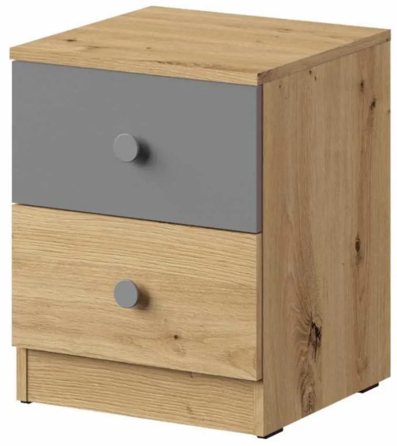 Nočný stolík Nero 09 Šedá Mat