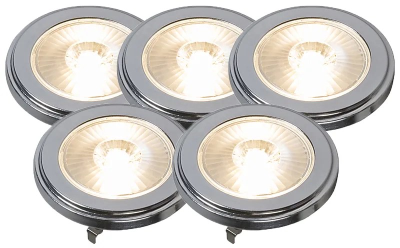 Sada 5ks G53 stmievateľných AR111 LED žiaroviek 9W 650LM 3000K