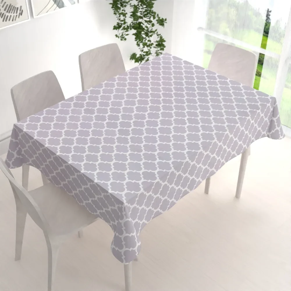 Biante Bavlnený obdĺžnikový obrus Sandra SA-188 Sivé Maroko 140x160 cm