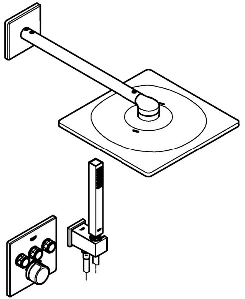 GROHE 34712000 - Sprchový set SMARTCONTROL 310 × 310 mm lesklý chróm