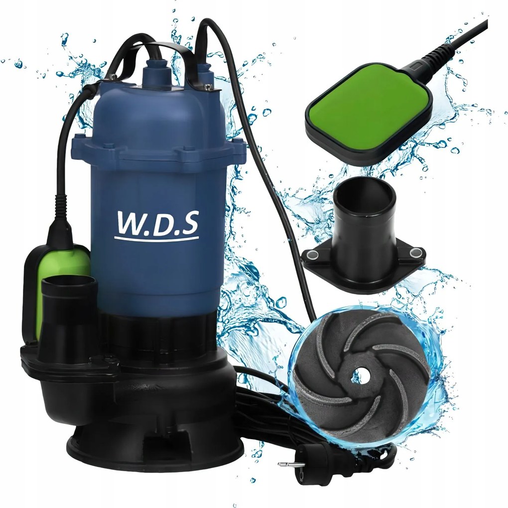 Ponorná pumpa na čistú, špinavú vodu W.d.s. 2850 W 2" 30.000 l/h plavák