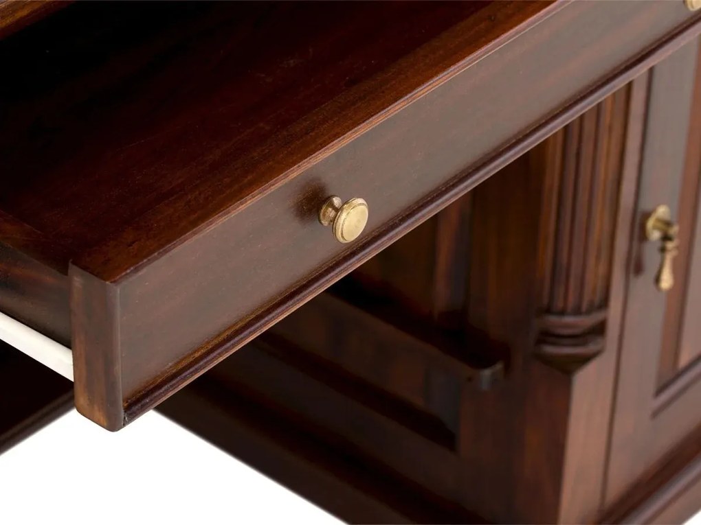 furniture-nabytek.cz - Masívny písací stôl Cambridge z mahagónu, lakovaný, hnedý – 120×60×80 cm