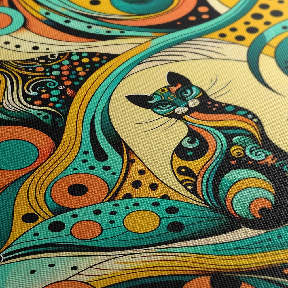 Obraz psychedelické mačky