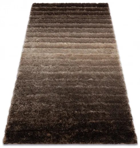 Dywany Łuszczów, Kusový koberec Flim 007-B3 Stripes brown, 120x160, hnedá, obývacia izba