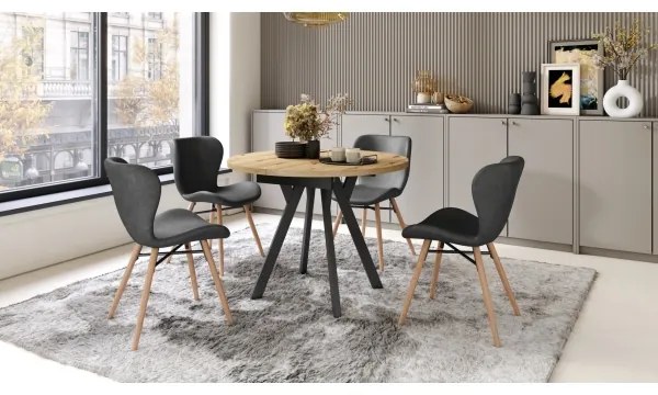 Jedálenský stôl ARTUR dub artisan/čierny